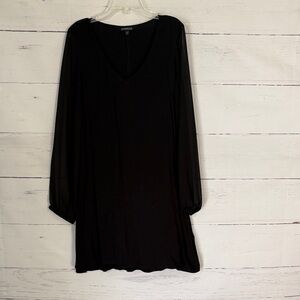 Express Black Long Sleeve Shift Dress